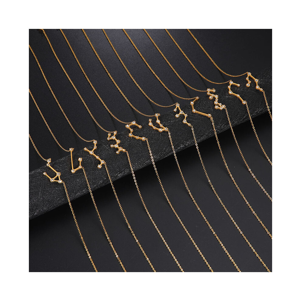 (CAPRICORN) Celestial Star Gold Necklace Star Sign Pendant - Image 2