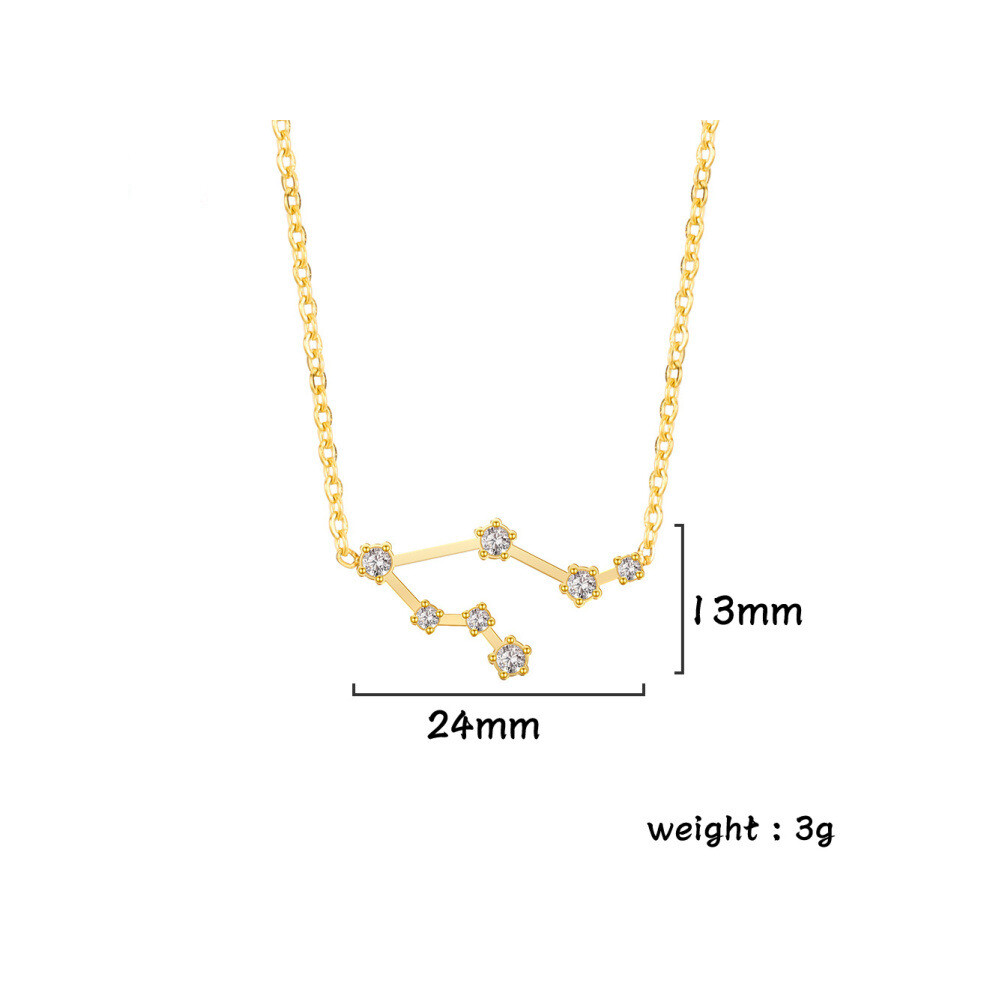 (CAPRICORN) Celestial Star Gold Necklace Star Sign Pendant - Image 3