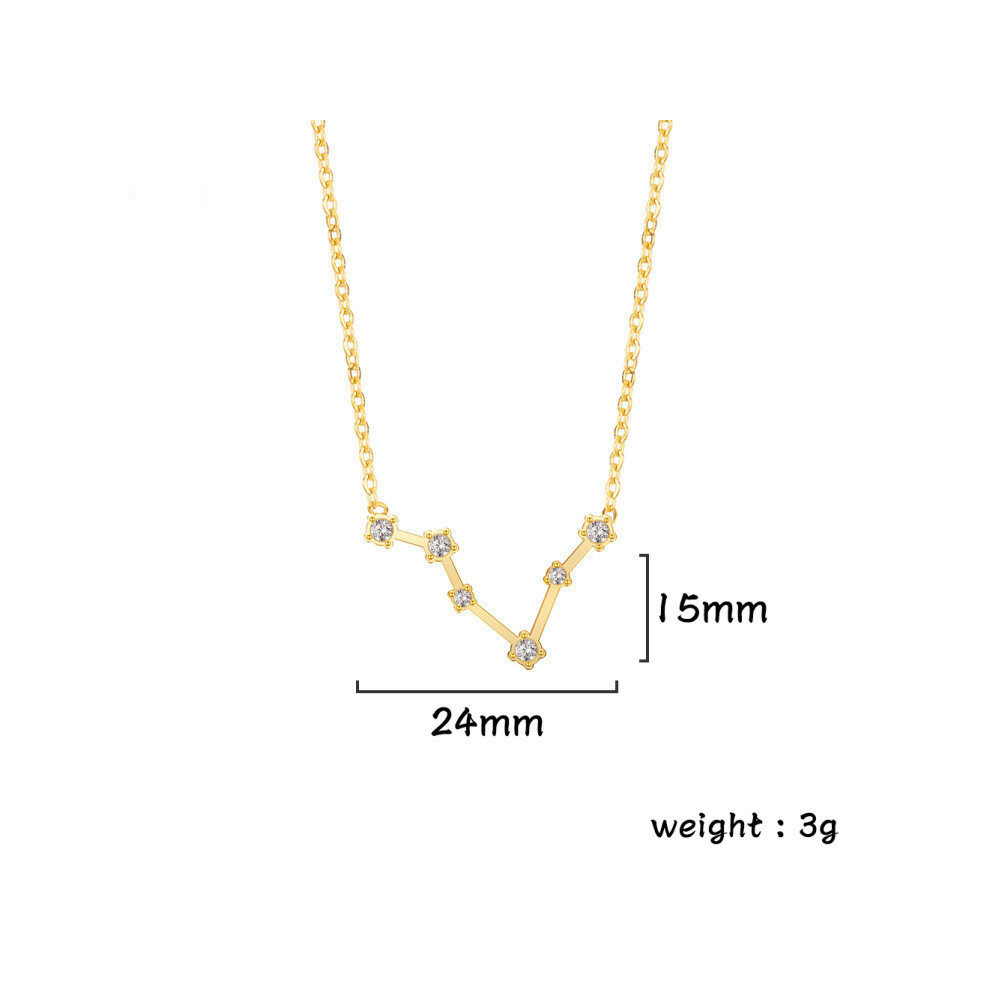 (CAPRICORN) Celestial Star Gold Necklace Star Sign Pendant - Image 4