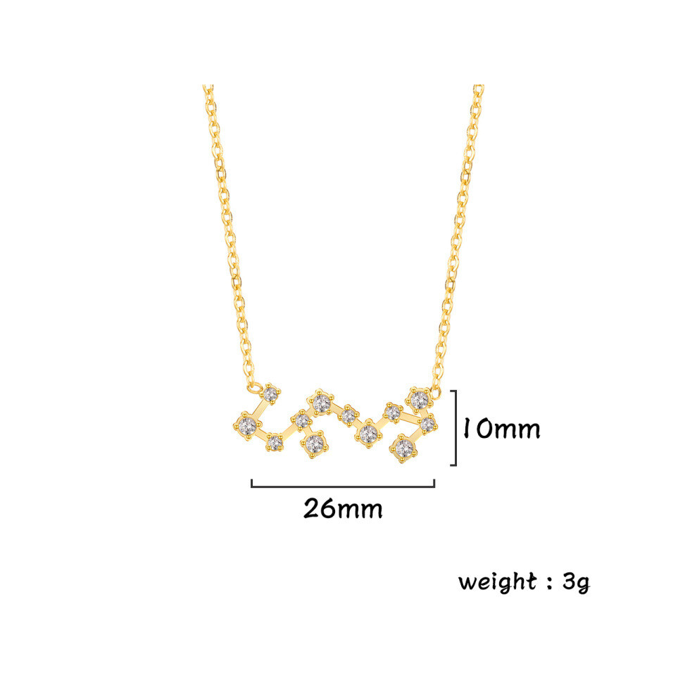 (CAPRICORN) Celestial Star Gold Necklace Star Sign Pendant - Image 5