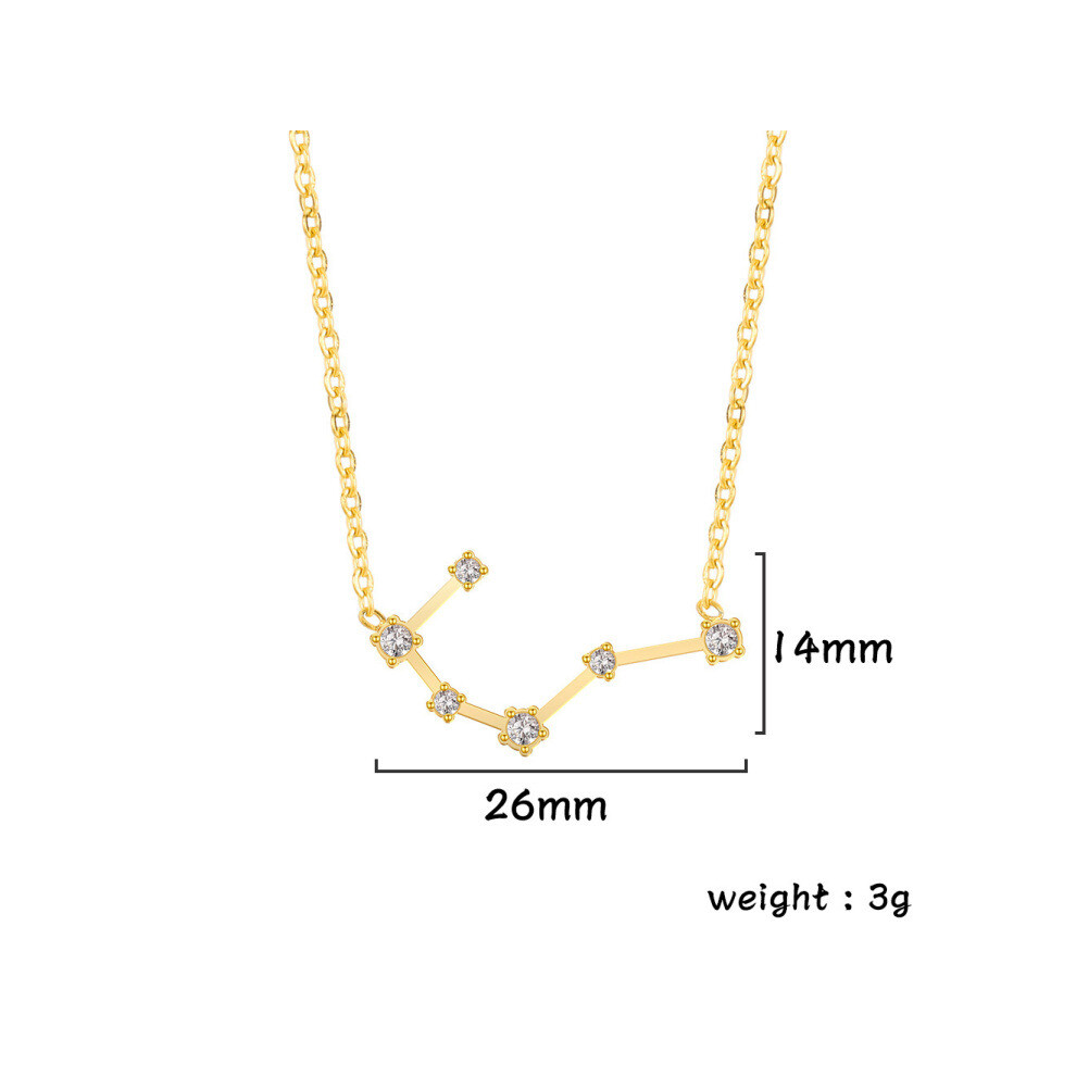 (CAPRICORN) Celestial Star Gold Necklace Star Sign Pendant - Image 6