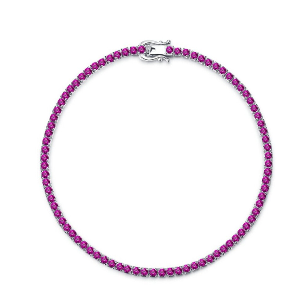 18K Sapphire Gemstones Bracelets For Women Anniversary Gift 925 Sterling Silver Fine Jewelry Drop - Image 6