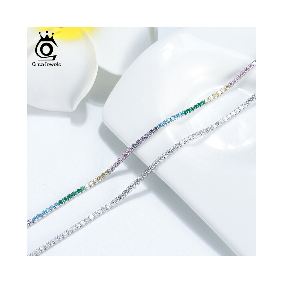 925 Sterling Silver Women Anklet AAAA Zirconia Full Paved Ankle Chain Tennis Anklet Gift for Girls SA03 - Image 3