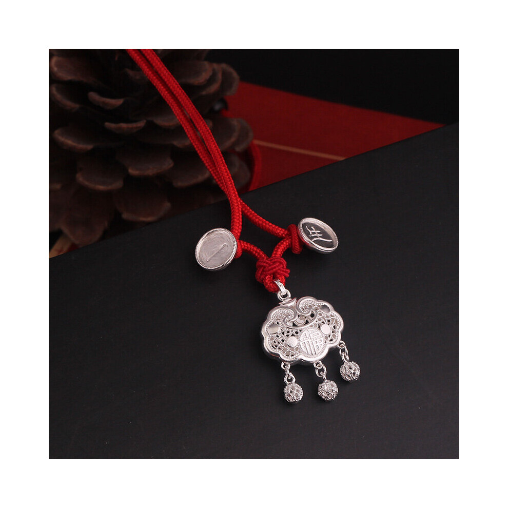 999 Sterling Silver National Style Jewelry Bracelet, Anklet, Pendant - Image 6