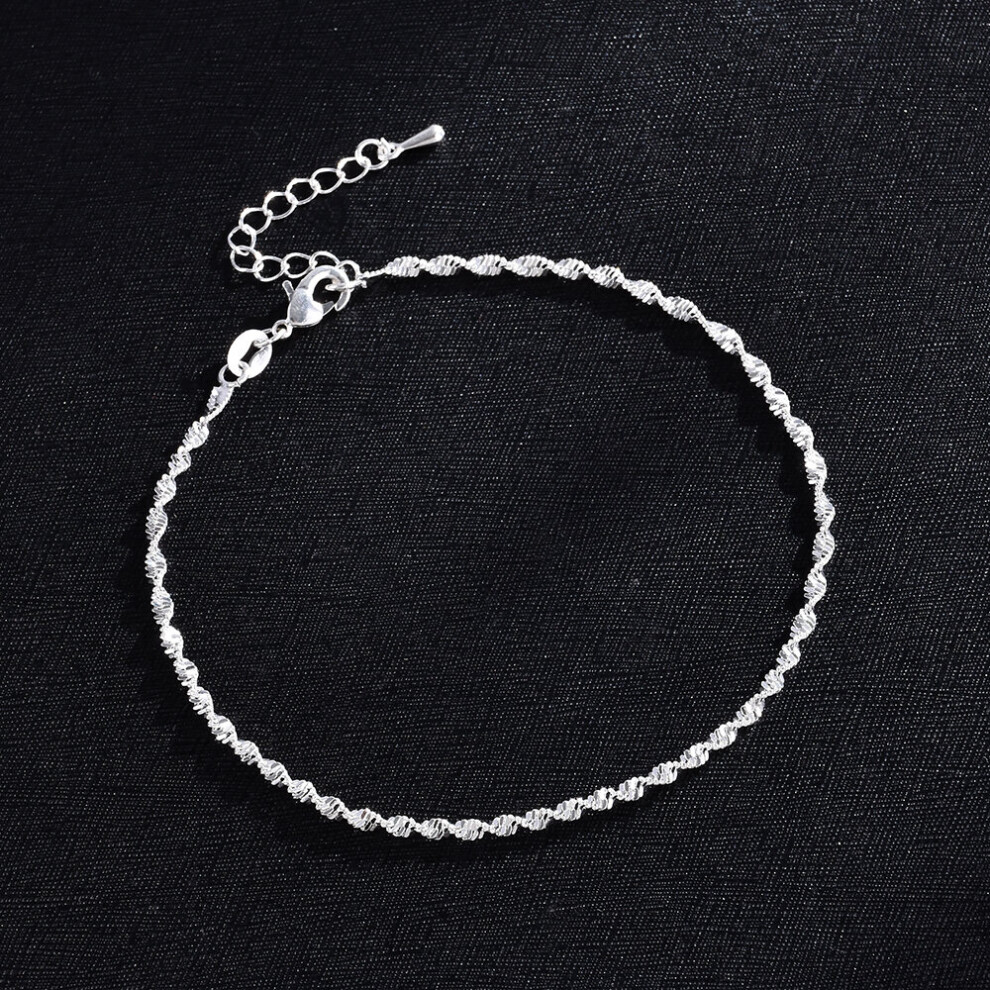 Ankle Bracelet Women Silver Anklet Foot Jewelry Chain Beach - Image 3