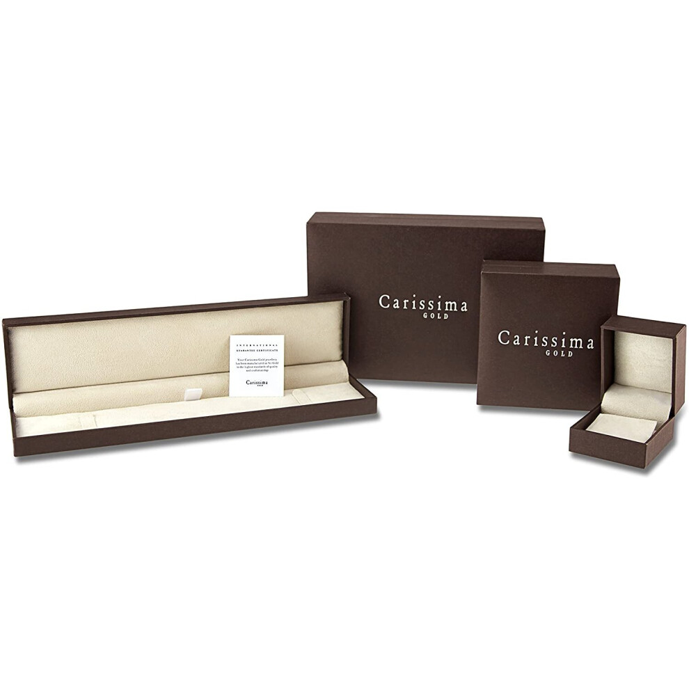 Carissima Gold 9 ct Diamond Cut Pyramid Button Stud Earrings - Image 6