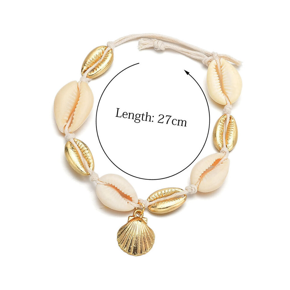 charm anklet small ball and wafer shell Anklet ID 40385 - Image 3