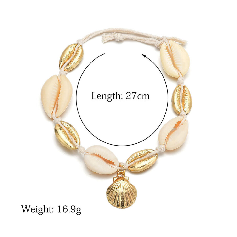 charm anklet small ball and wafer shell Anklet ID 40385 - Image 5