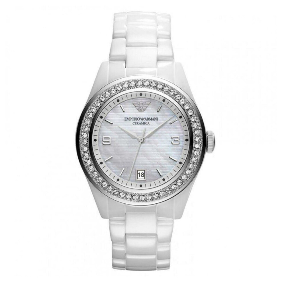 Emporio Ceramica Ladies Watch¦Mother of Pearl Dial¦Crystal Case¦AR1426