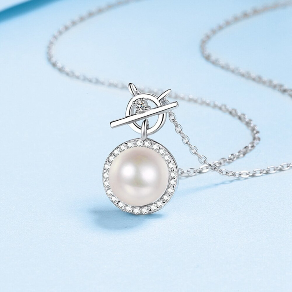 Freshwater Pearl Moissanite Pass Test Diamond Necklace Jewelry 925 Sterling Silver For Women Anniversary Gift - Image 4