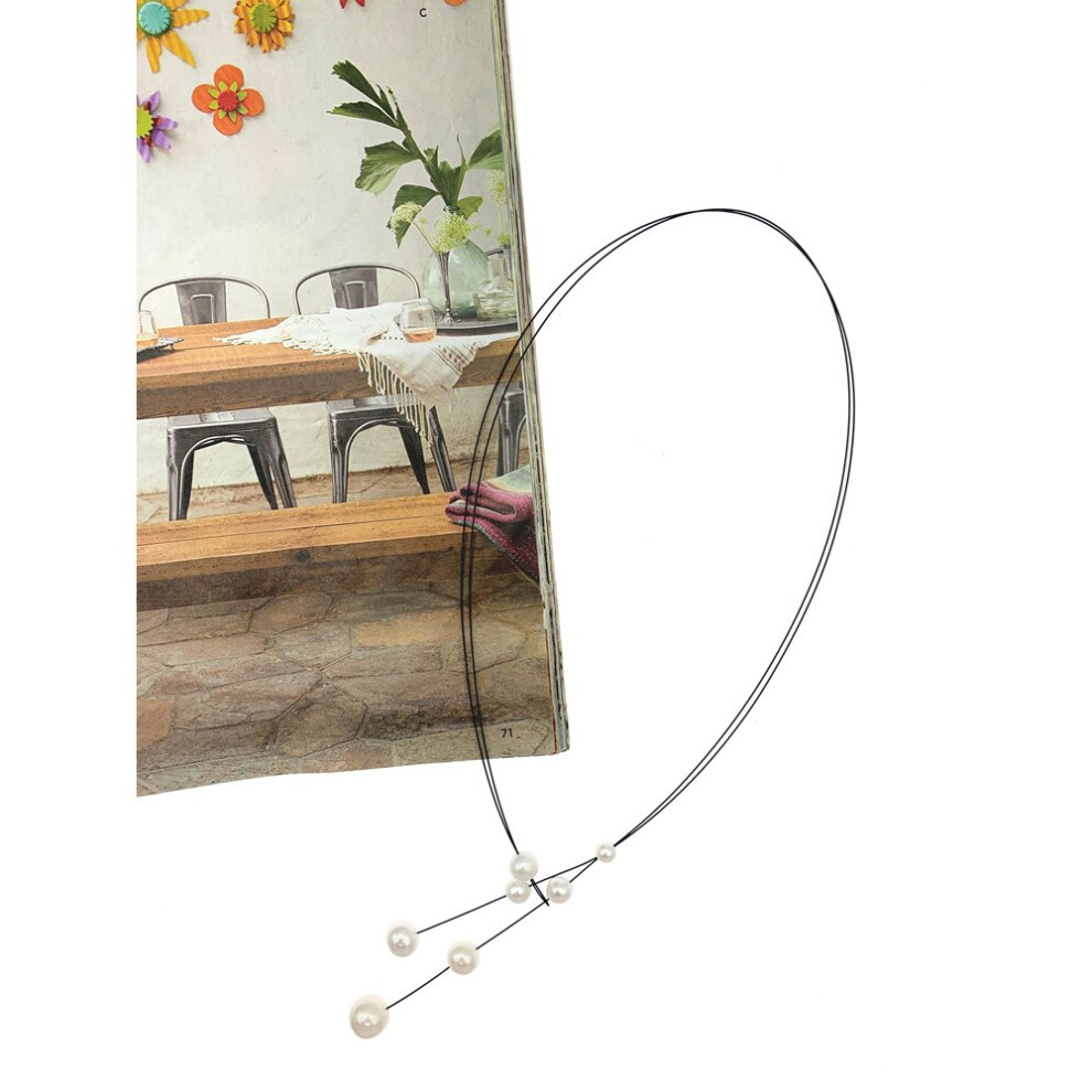 Freshwater Pearl Necklace With Japanese Wire Adjustable Lengths Classic Delicate For Women Girls Gift 18 Inch - Image 6