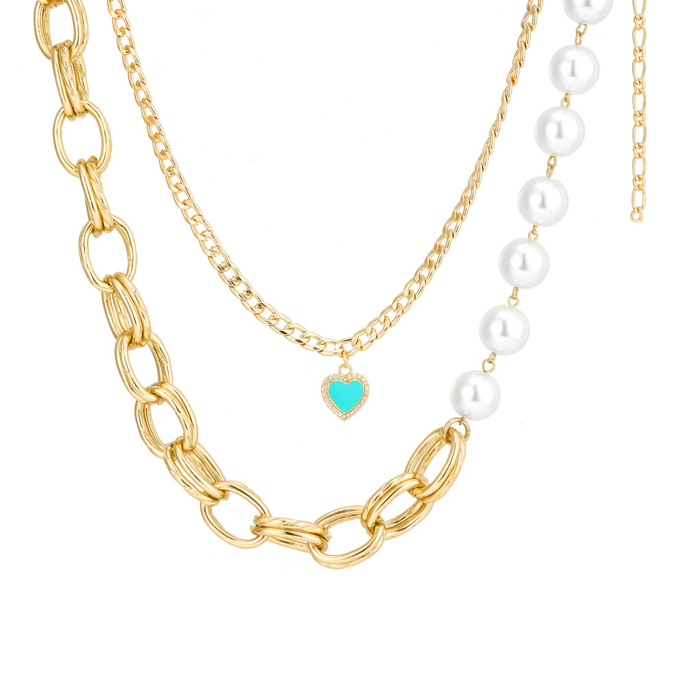 Pearl Elegant Heart Necklace Contemporary Design Stylish Alloy Jewelry For Women Gifts - Image 7