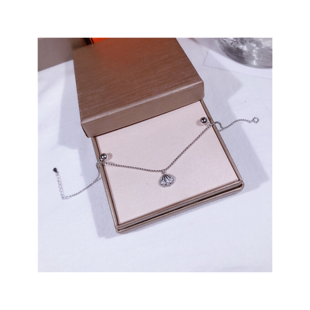 Shell Pendant Anklet Real 925 Sterling Silver Women Ankle Bracelet - Image 4