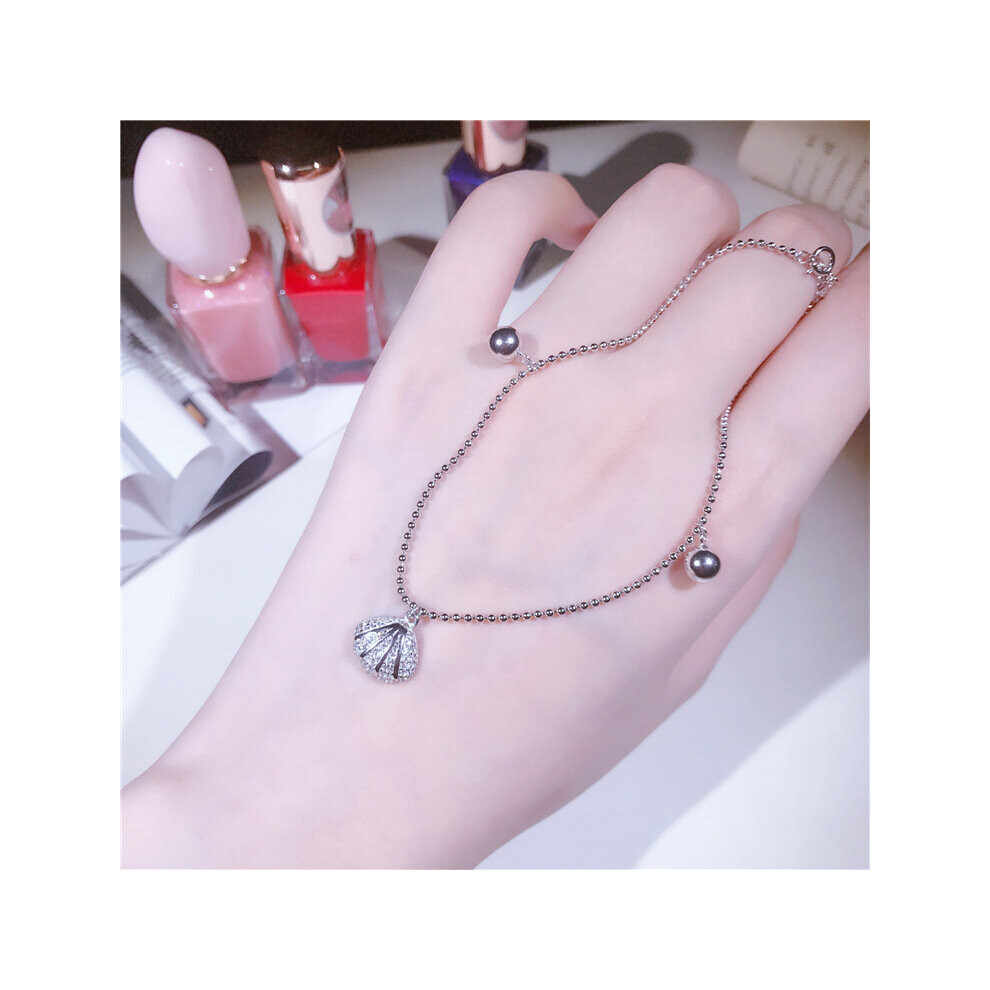 Shell Pendant Anklet Real 925 Sterling Silver Women Ankle Bracelet - Image 5