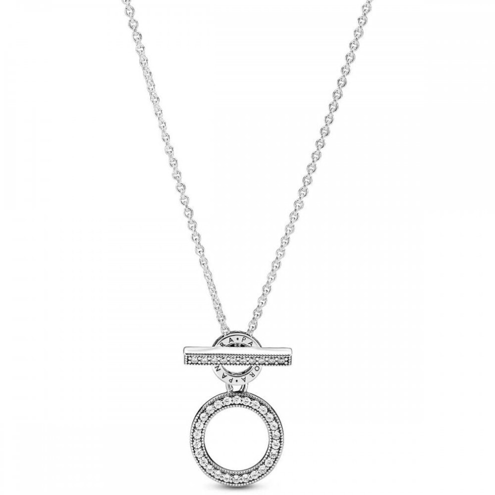 (T Bar 45cm) Silver Pendant Necklace Multi Collection