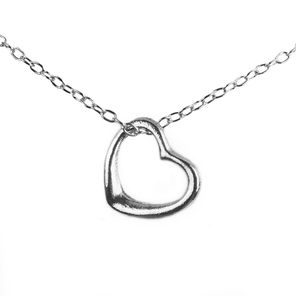 Women's Ladies Simple Silver Heart Love Pendant Necklace Genuine Charles William - Image 5