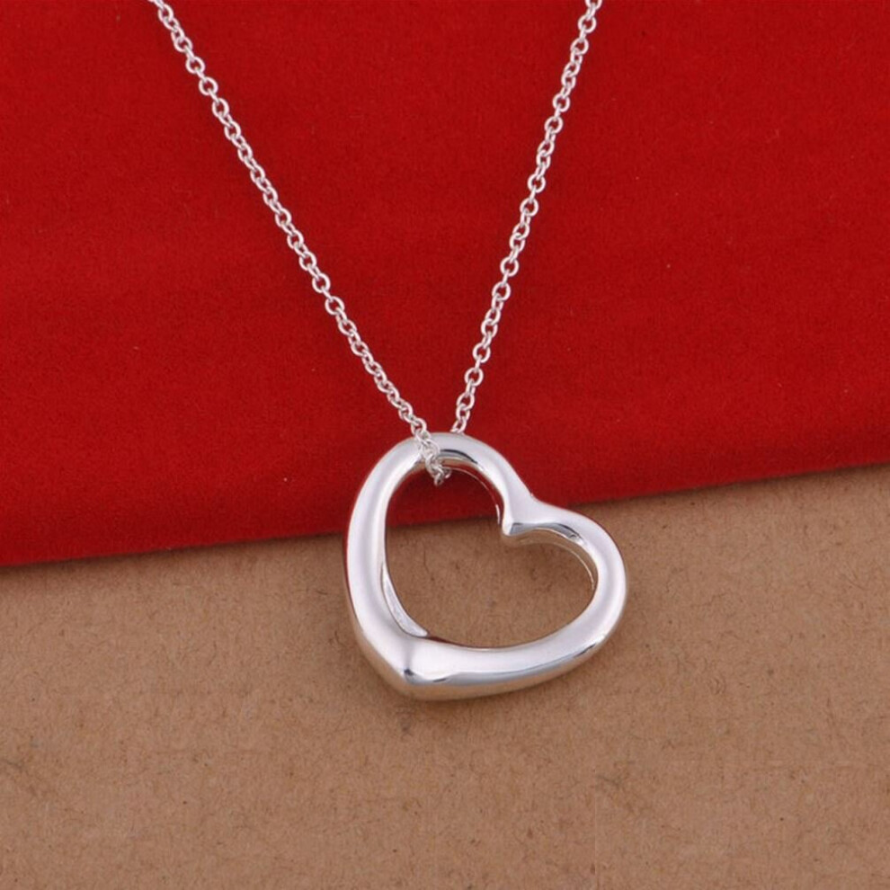 Women's Ladies Simple Silver Heart Love Pendant Necklace Genuine Charles William - Image 6